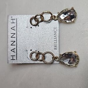 Hannah Goldtone Teardrop Earrings